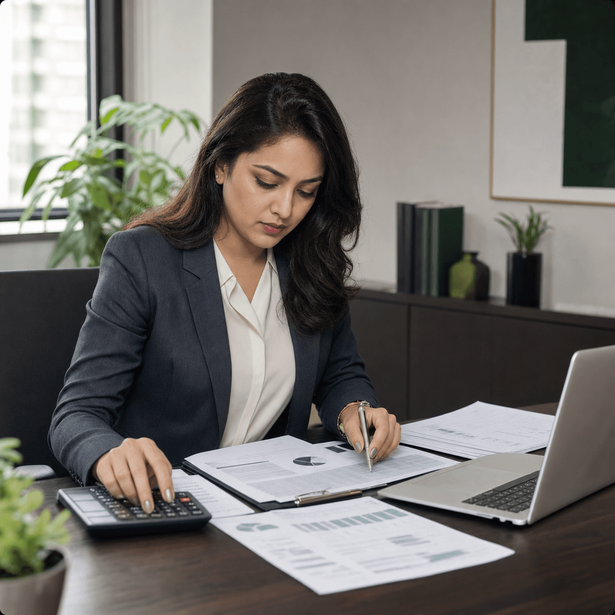 EasyTax adviser reviewing tax calculations and compliance documents