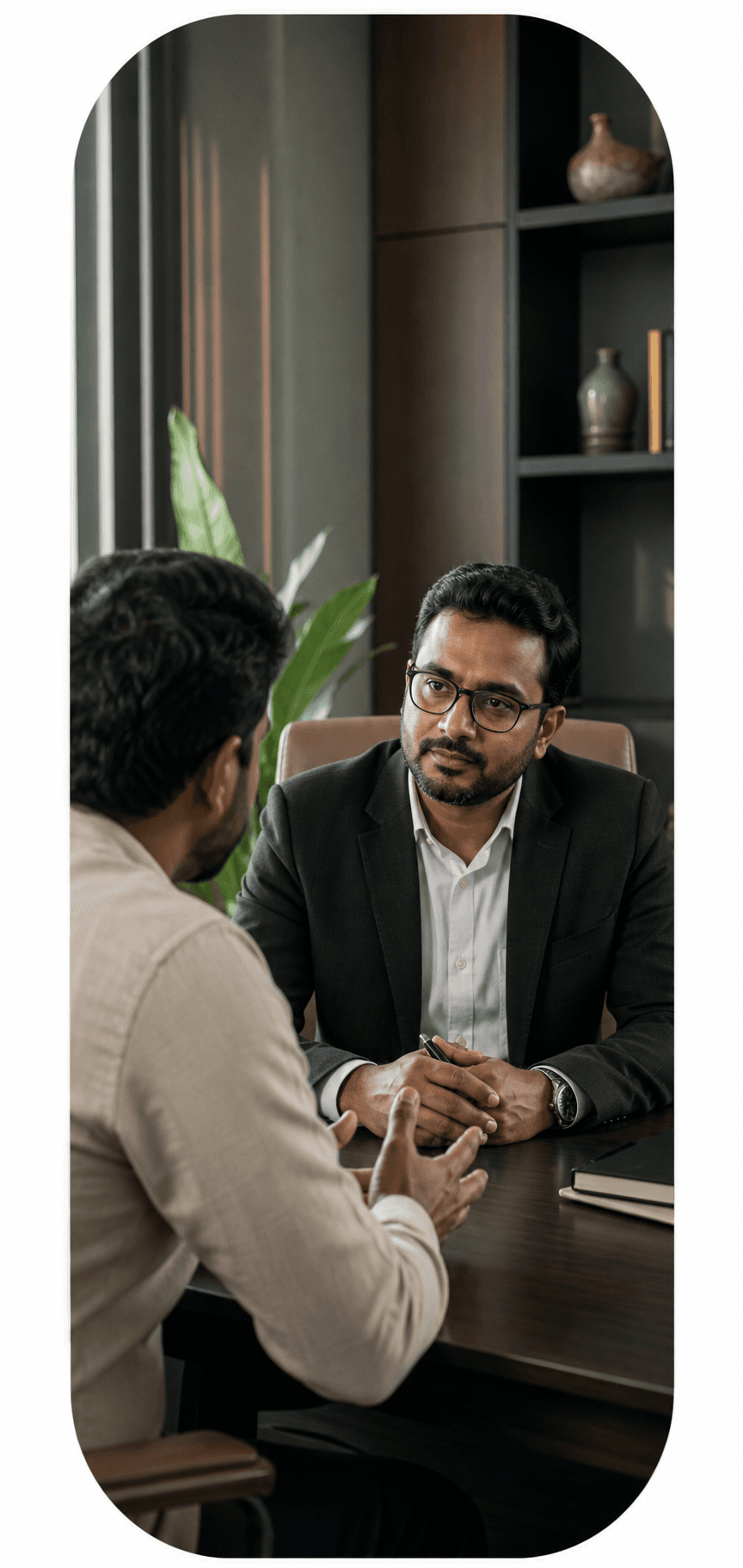 EasyTax adviser listening during an initial tax consultation